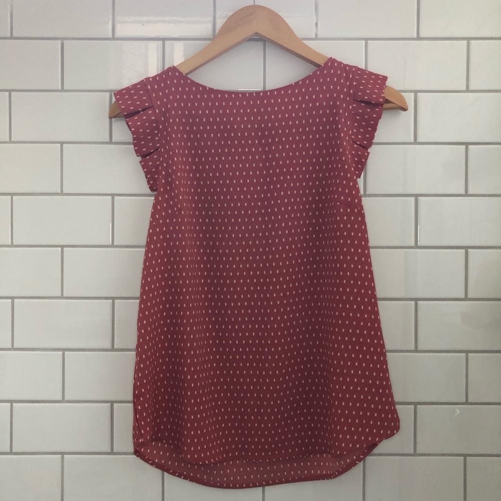 Monteau Los Angeles ruffle sleeve blouse
